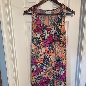 Lularoe Floral Dani Maxi Dress Slinky Size L
